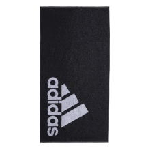 adidas Handtuch (100% Baumwolle) schwarz/weiss 100x50cm